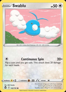 142/195 Swablu - Silver Tempest