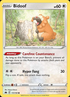 111/159 Bidoof - Crown Zenith