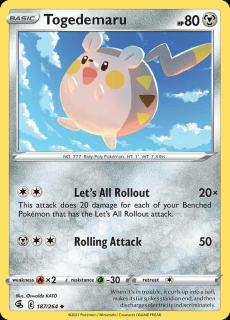 187/264 REVERSE HOLO Togedemaru - Fusion Strike