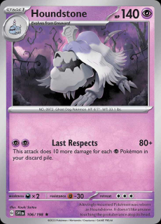 106/198 HOLO Houndstone - Scarlet and Violet