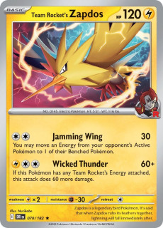 070/182 HOLO Team Rocket's Zapdos - Destined Rivals