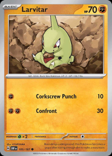 105/197 Larvitar - Obsidian Flames