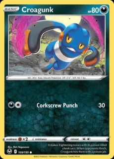 109/195 Croagunk - Silver Tempest