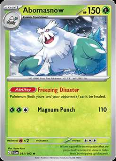 011/193 HOLO Abomasnow - Paldea Evolved
