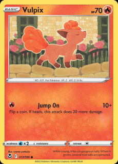 017/195 REVERSE HOLO Vulpix - Silver Tempest