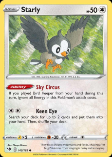 145/189 Starly - Darkness Ablaze