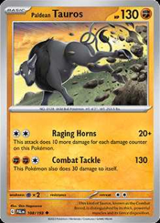 108/193 REVERSE HOLO Paldean Tauros - Paldea Evolved
