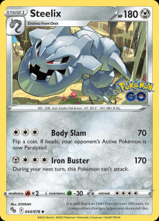 044/078 REVERSE HOLO Steelix - Pokémon GO