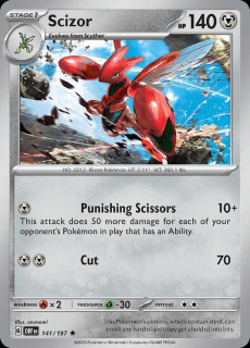 141/197 HOLO Scizor - Obsidian Flames