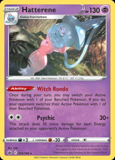 073/198 REVERSE HOLO Hatterene - Chilling Reign