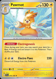 076/198 HOLO Pawmot - Scarlet and Violet