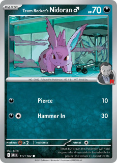 117/182 Team Rocket's Nidoran♂ - Destined Rivals