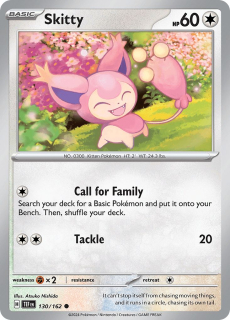 130/162 REVERSE HOLO Skitty - Temporal Forces