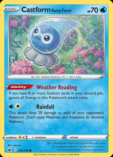 033/198 Castform Rainy Form - Chilling Reign