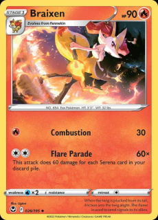 026/195 Braixen - Silver Tempest