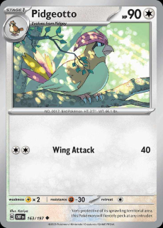 163/197 Pidgeotto - Obsidian Flames