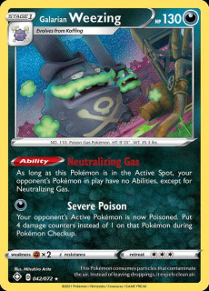 042/072 HOLO Galarian Weezing - Shining Fates