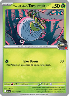 019/182 REVERSE HOLO Team Rocket's Tarountula - Destined Rivals