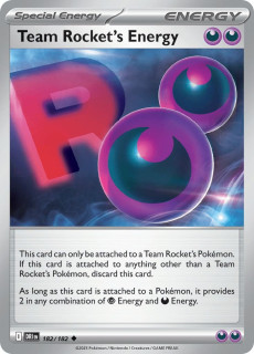 182/182 REVERSE HOLO Team Rocket's Energy - Destined Rivals