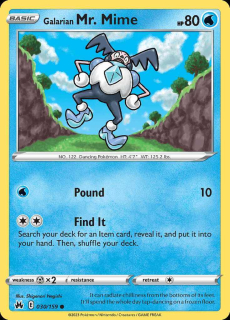 030/159 Galarian Mr. Mime - Crown Zenith