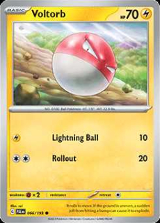 066/193 REVERSE HOLO Voltorb - Paldea Evolved