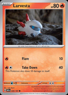 040/197 Larvesta - Obsidian Flames
