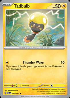077/193 REVERSE HOLO Tadbulb - Paldea Evolved