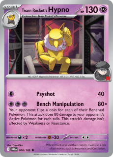 080/182 Team Rocket's Hypno - Destined Rivals