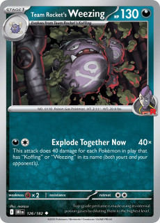 126/182 REVERSE HOLO Team Rocket's Weezing - Destined Rivals