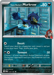 127/182 Team Rocket's Murkrow - Destined Rivals