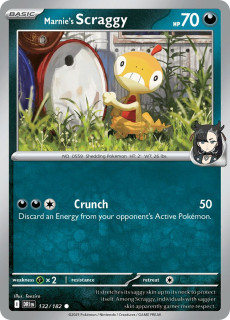 132/182 REVERSE HOLO Marnie's Scraggy - Destined Rivals