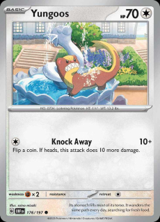 176/197 REVERSE HOLO Yungoos - Obsidian Flames