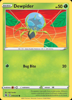 019/264 REVERSE HOLO Dewpider - Fusion Strike